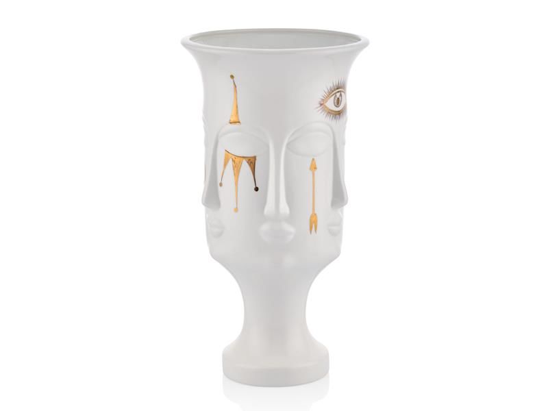 VIVALLI BEYAZ GOLD BUDDH VAZO 34CM