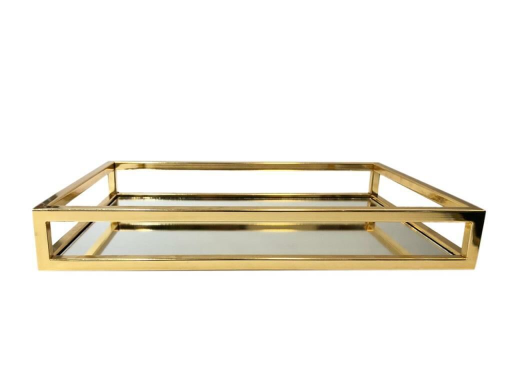 ALTIN DİKDÖRTGEN TEPSİ 39CM