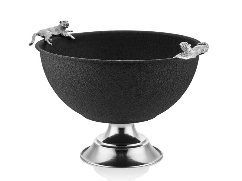 ÇATLAK SİYAH GÜMÜŞ KASE 40CM