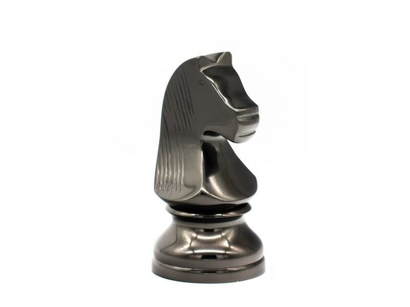 PLATİN METAL AT DEKOR 21CM