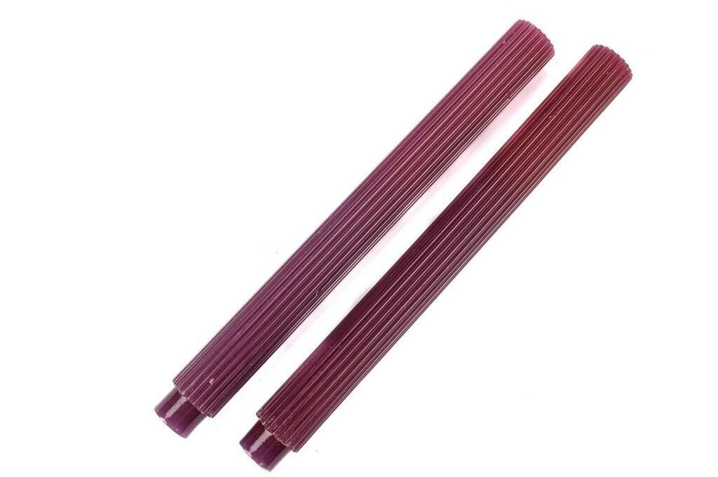 FUŞYA DEGRADELİ 2'Lİ MUM 27CM