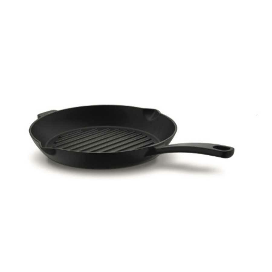 2847 CASTRA SİYAH YUVARLAK GRILL DÖKÜM TAVA 28CM