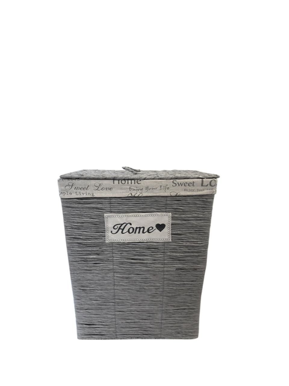 HASIR GRİ DİKDÖRTGEN ÇAMAŞIR SEPETİ 49 cm