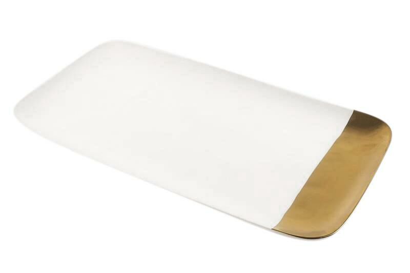 BEYAZ DİKDÖRTGEN SERVİS TABAK 22X40CM