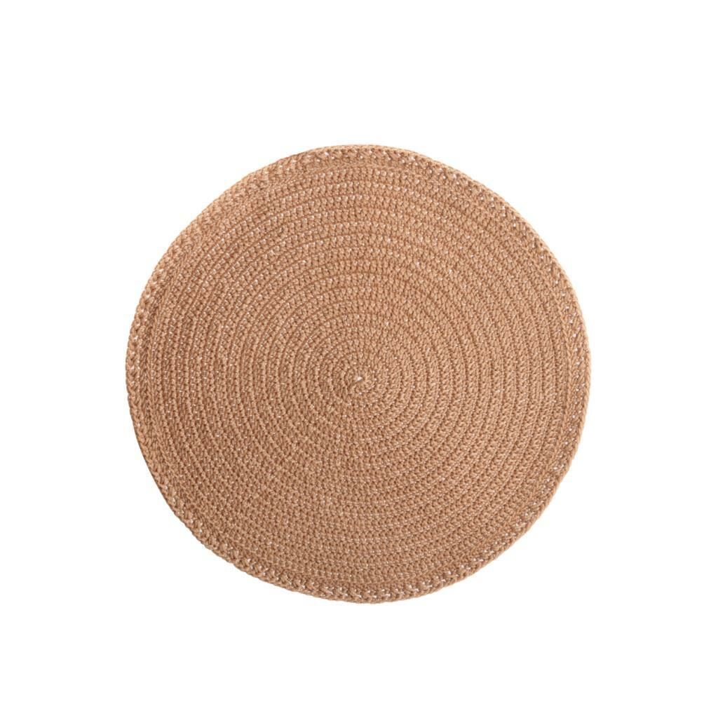 MAKROME BEJ TEKLİ YUVARLAK AMERİKAN SERVİS 35CM
