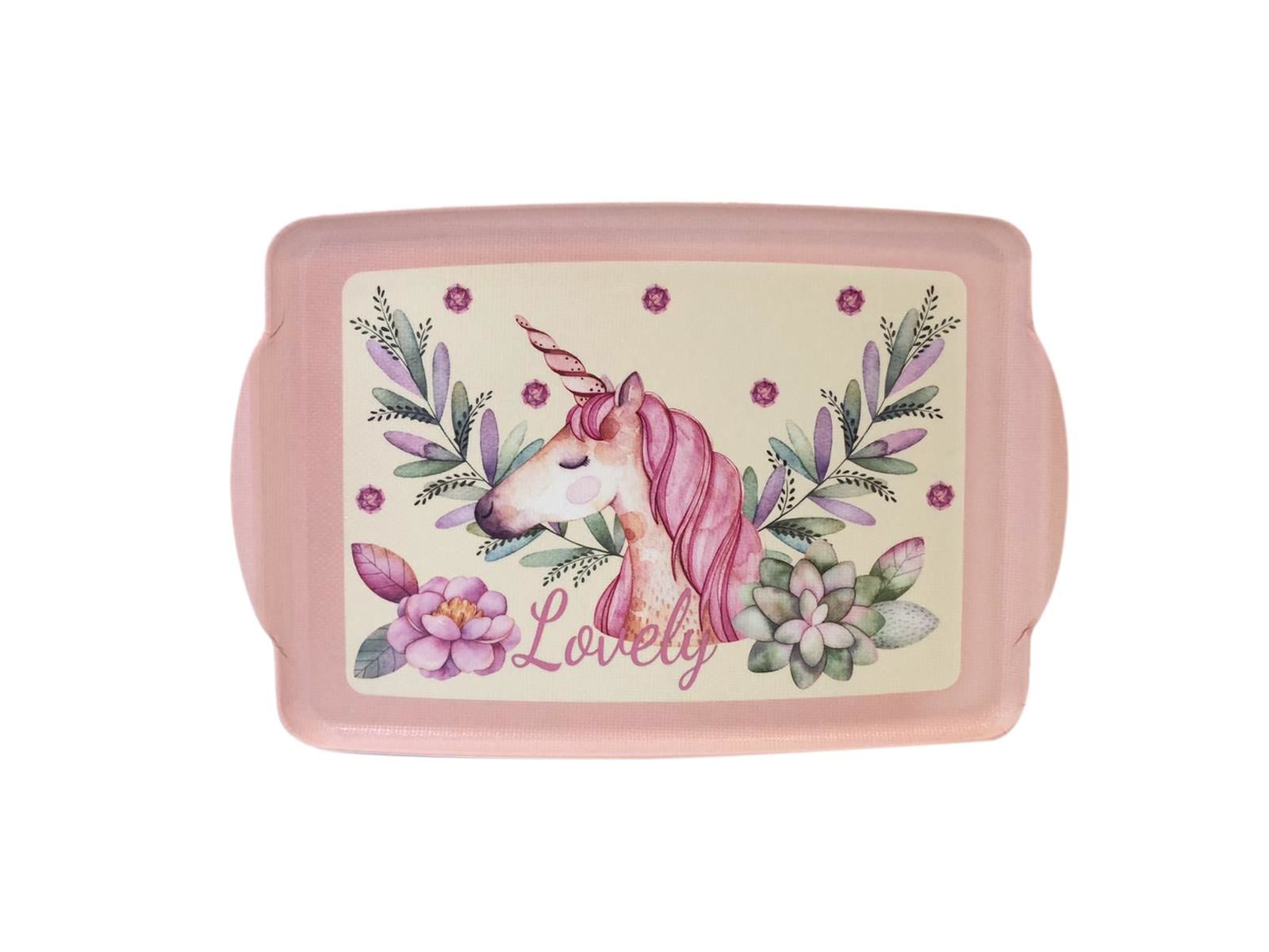PEMBE UNICORN TEPSİ 38x27CM