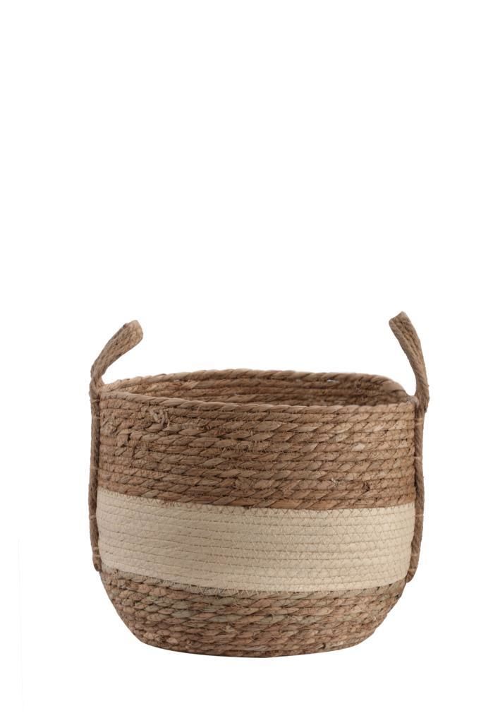 KREM HASIR KULPLU SEPET 24X30CM