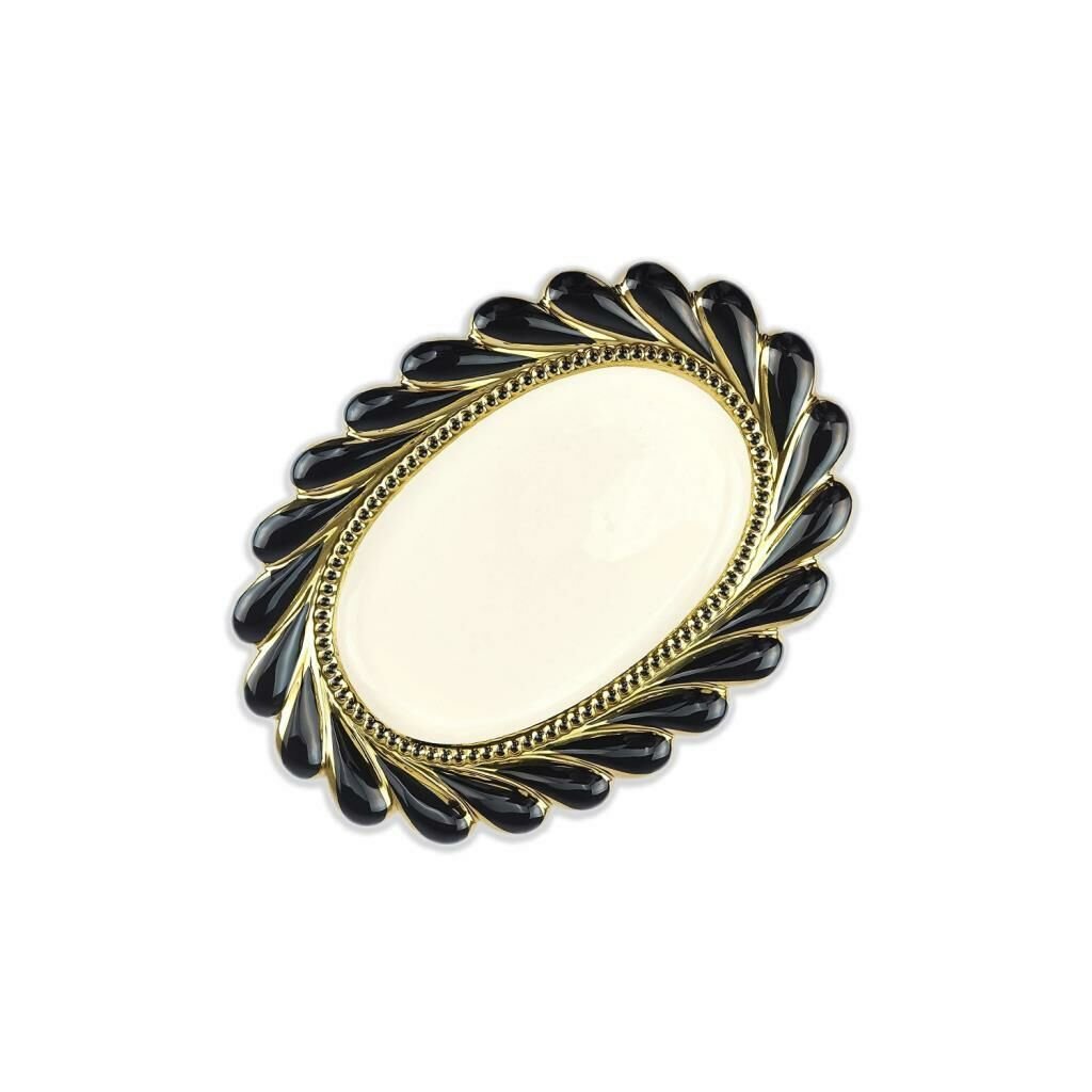 CALLAVİ SİYAH ALTIN OVAL TABAK 39CM