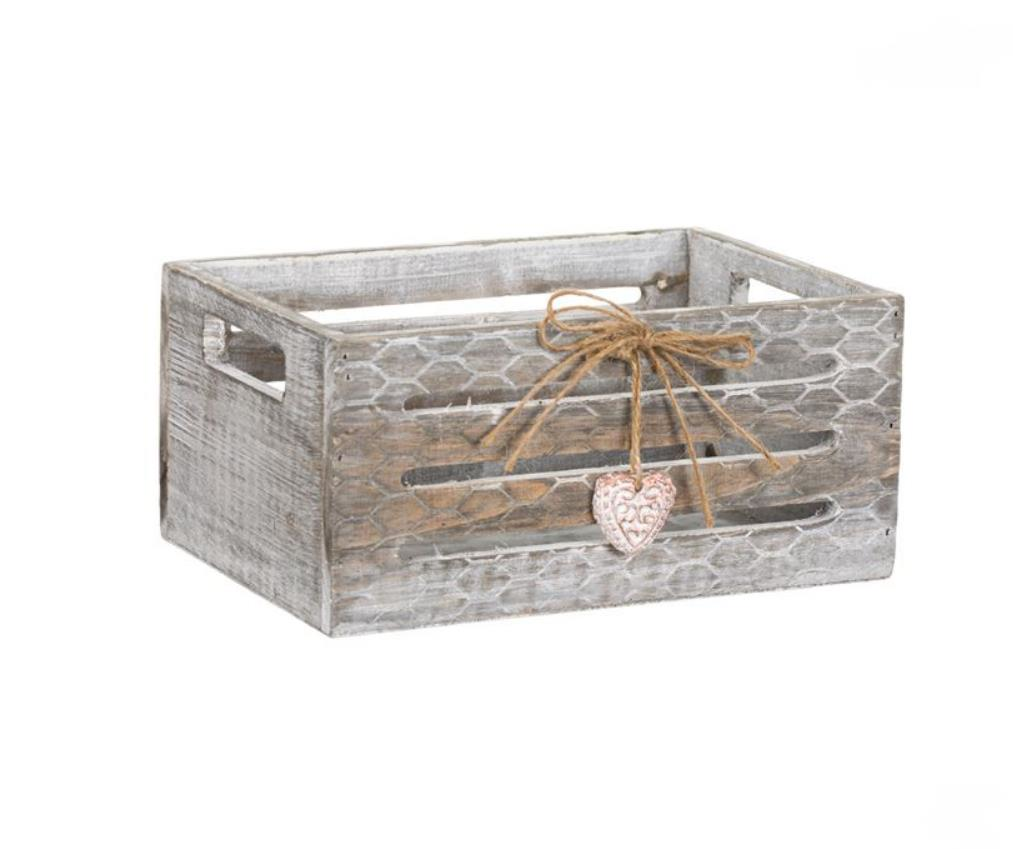AHŞAP KAHVE ESKİTME SANDIK/KUTU 23X16X11CM