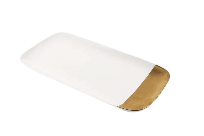 BEYAZ DİKDÖRTGEN SERVİS TABAK 17X34CM