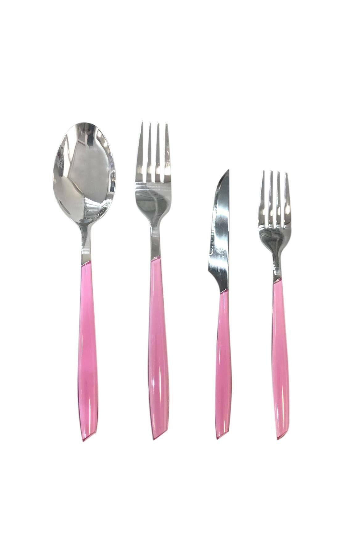 PEMBE 24 PARÇA ÇATAL KAŞIK BIÇAK TAKIMI