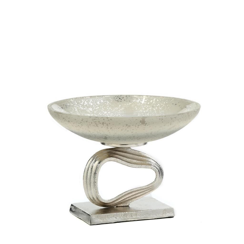 JÜPİTER GÜMÜŞ AYAKLI KASE/DEKOR 25CM