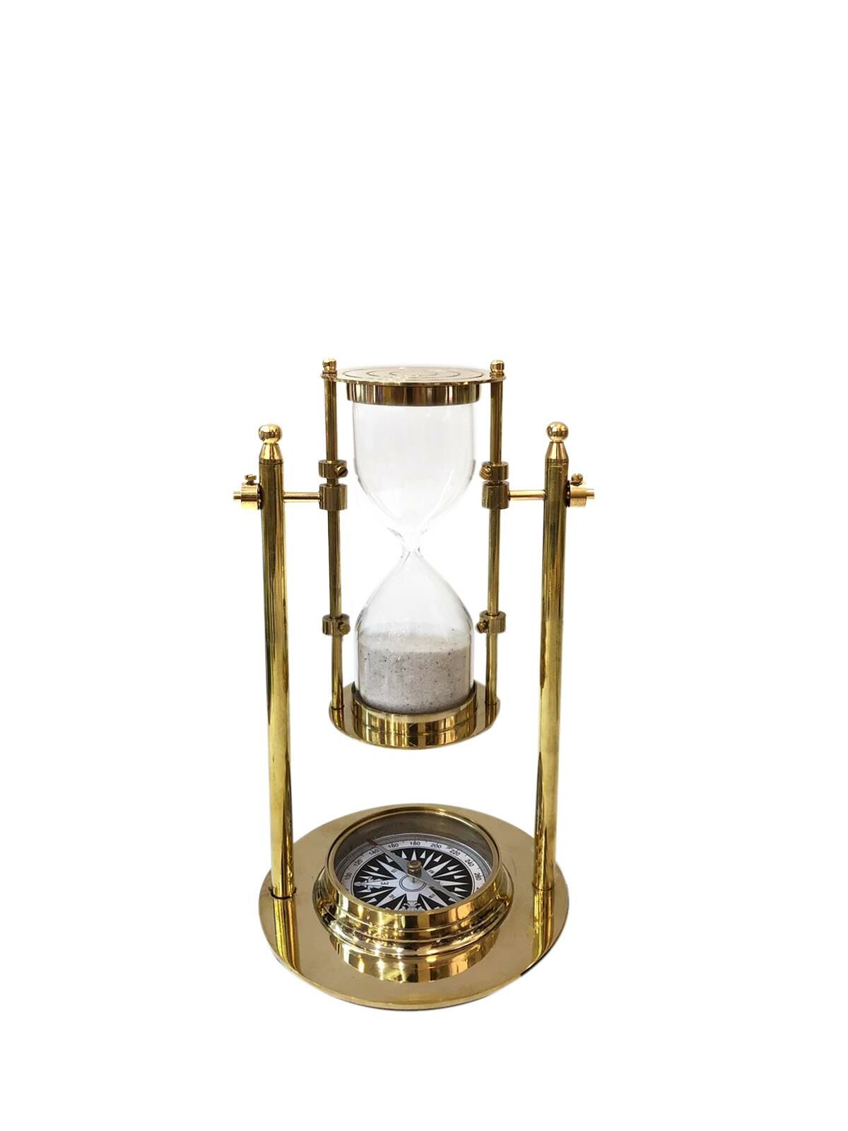 ALTIN PUSULALI KUM SAATİ 23CM