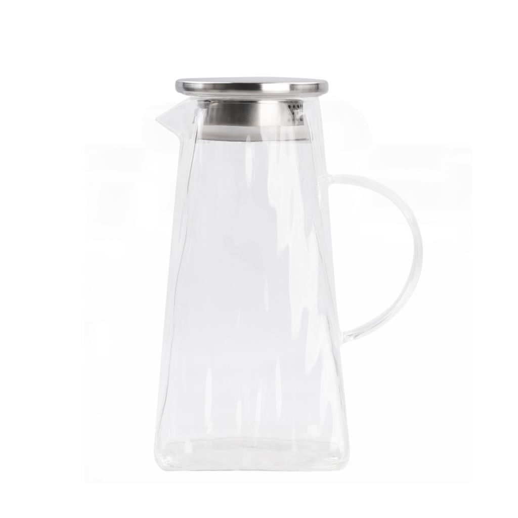 BOROSİLİKAT CAM KÖŞELİ SÜRAHİ 1500ML