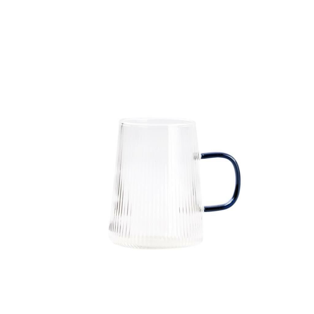 MAVİ KULPLU CAM BARDAK 350ML