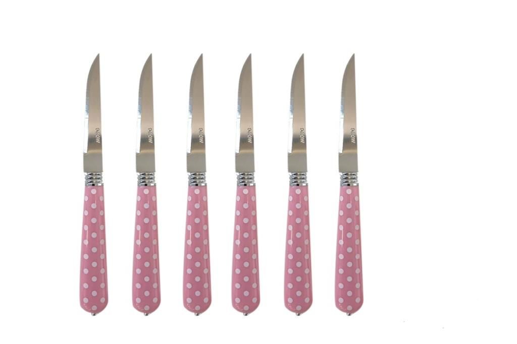 PEMBE PUANTİYELİ 6'LI TATLI BIÇAK