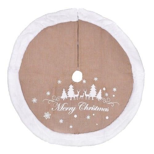 BEYAZ BEJ NOEL AĞAÇ ÖRTÜSÜ 90CM