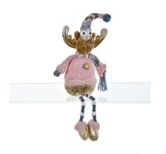 PEMBE NOEL GEYİK DEKOR 55CM