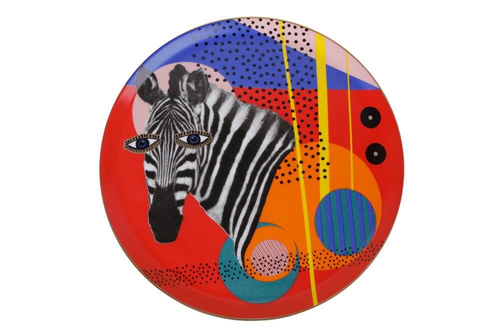 WILD LIFE ZEBRA DÜZ TABAK 28CM