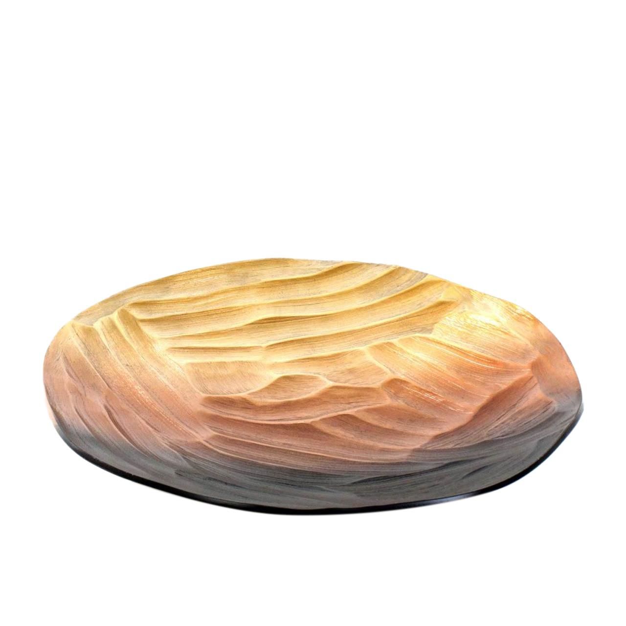ALTIN BAKIR KAHVE TEPSİ/DEKOR 34CM