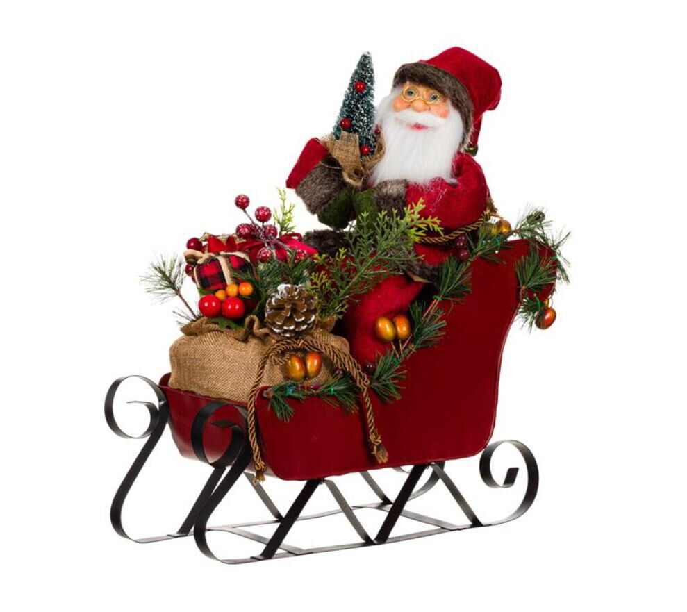 KIZAKLI NOEL BABA DEKOR 40CM