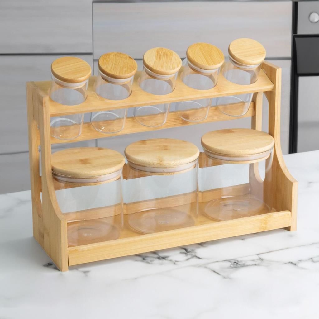BAMBU STANDLI 9 PARÇA BAHARAT SETİ