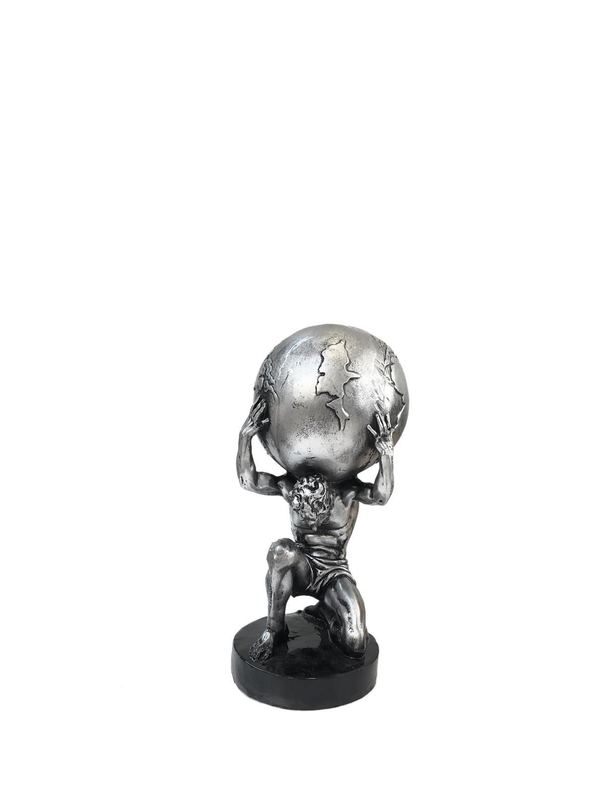 GÜMÜŞ ESKİTME ATLAS BİBLO 19CM