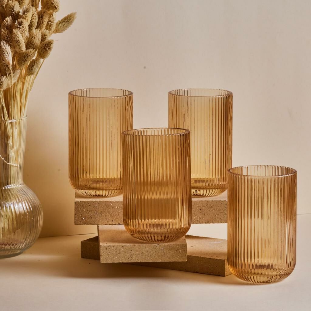 IMOLA AMBER 4'LÜ UZUN BARDAK 440ML