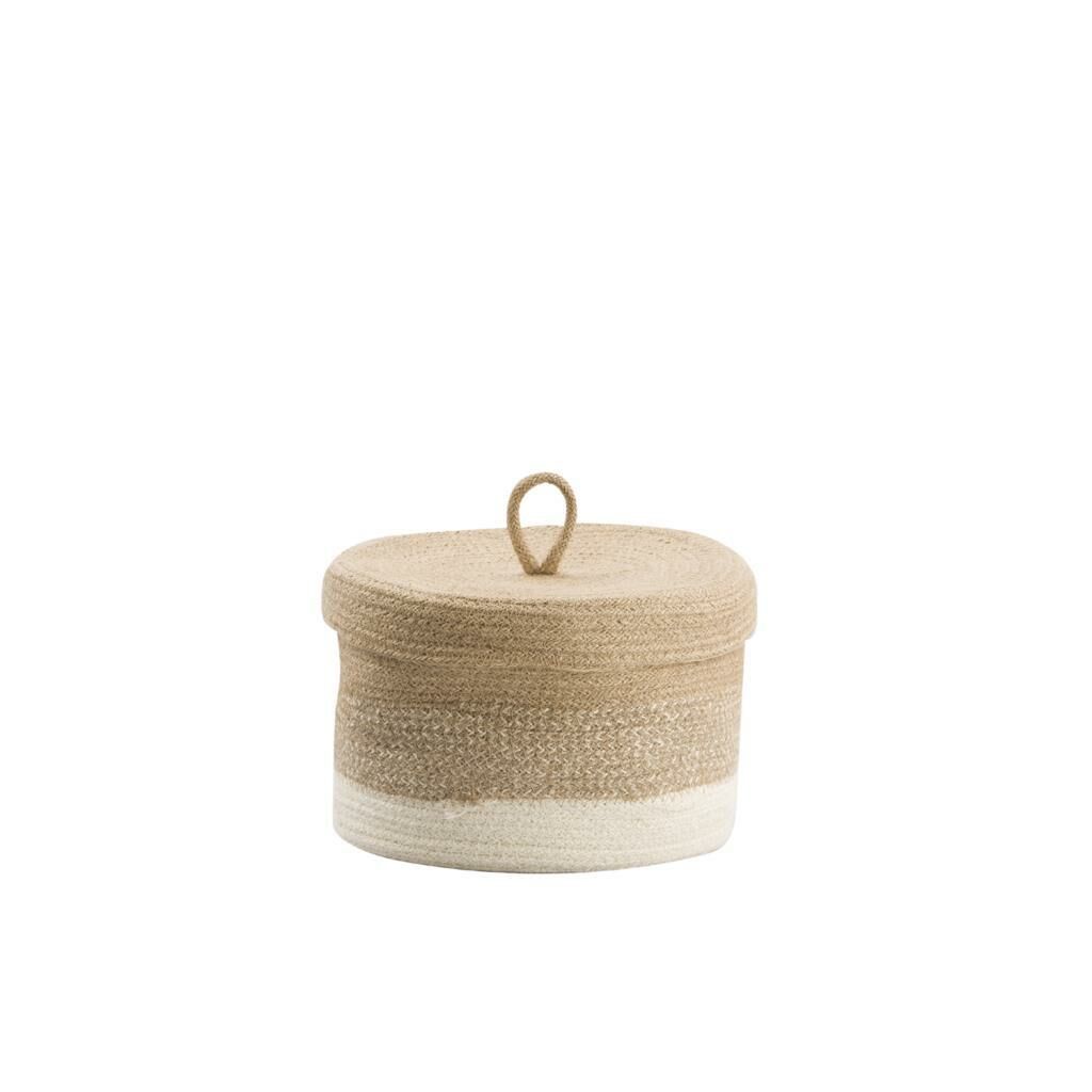 JÜT KAPAKLI SİLİNDİR SEPET / KUTU 18x13 CM