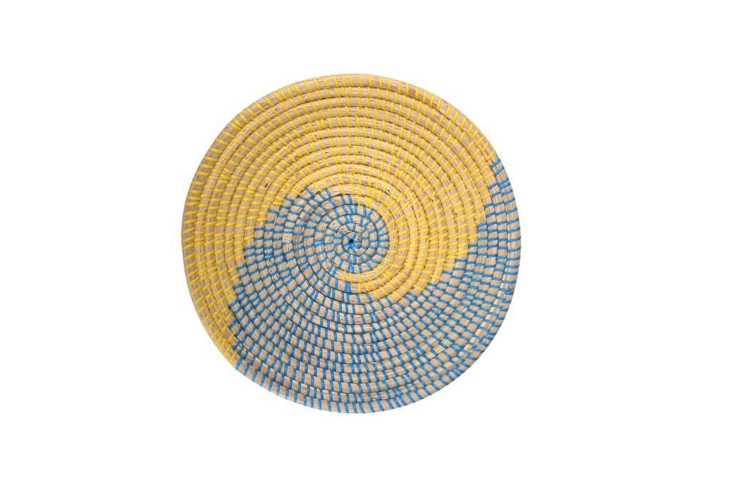 HASIR DUVAR DEKOR/TABAK SARI LACİVERT 35CM
