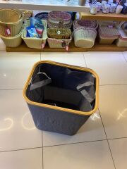 GRİ KATLANIR ÇAMAŞIR SEPETİ 44X33X60CM