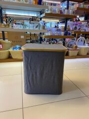 GRİ KATLANIR ÇAMAŞIR SEPETİ 40X33X45CM