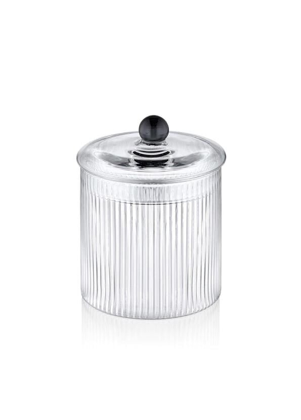 STRİPED BOROSİLİKAT CAM ŞEKERLİK 9X9X11CM