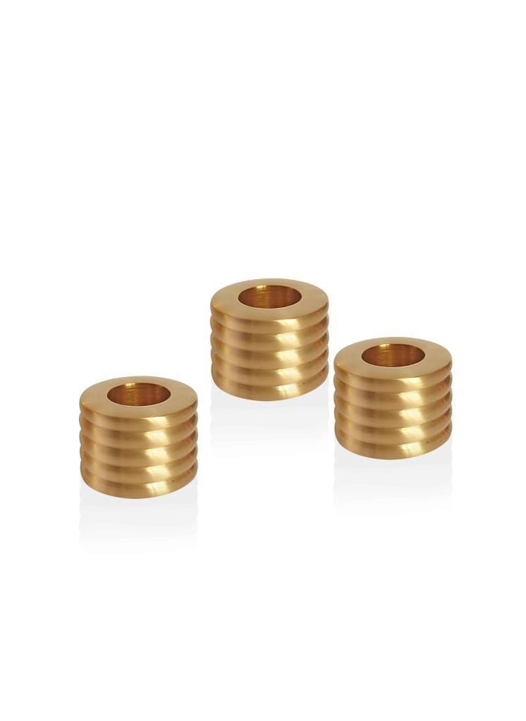 BRASS PİRİNÇ 3'LÜ MUMLUK