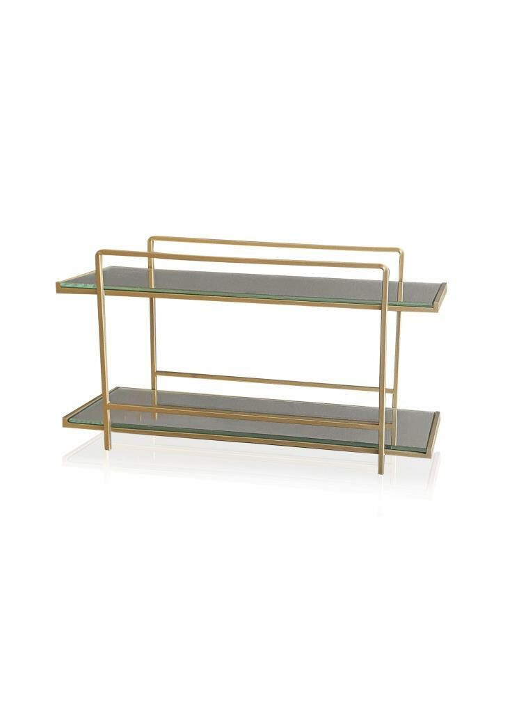 ALTIN 2 KATLI KOZMETİK STANDI 37CM