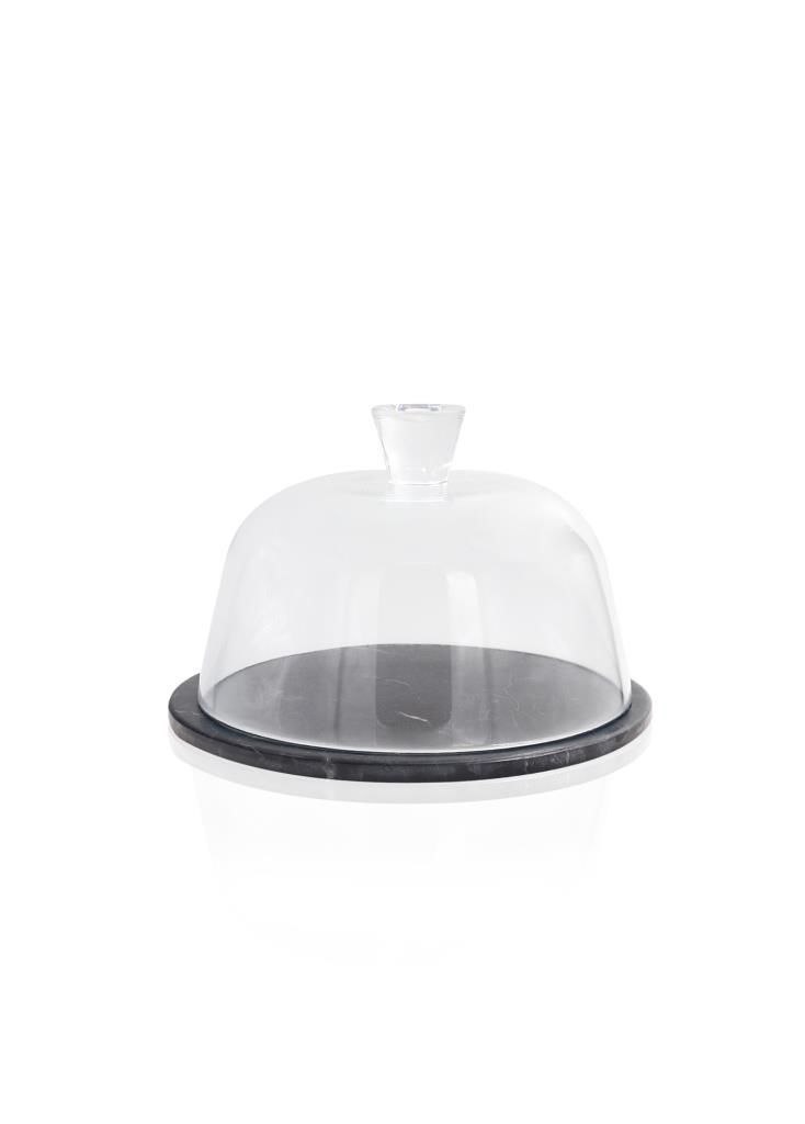 MERMER SİYAH KEK FANUS/SUNUM TABAK 25CM
