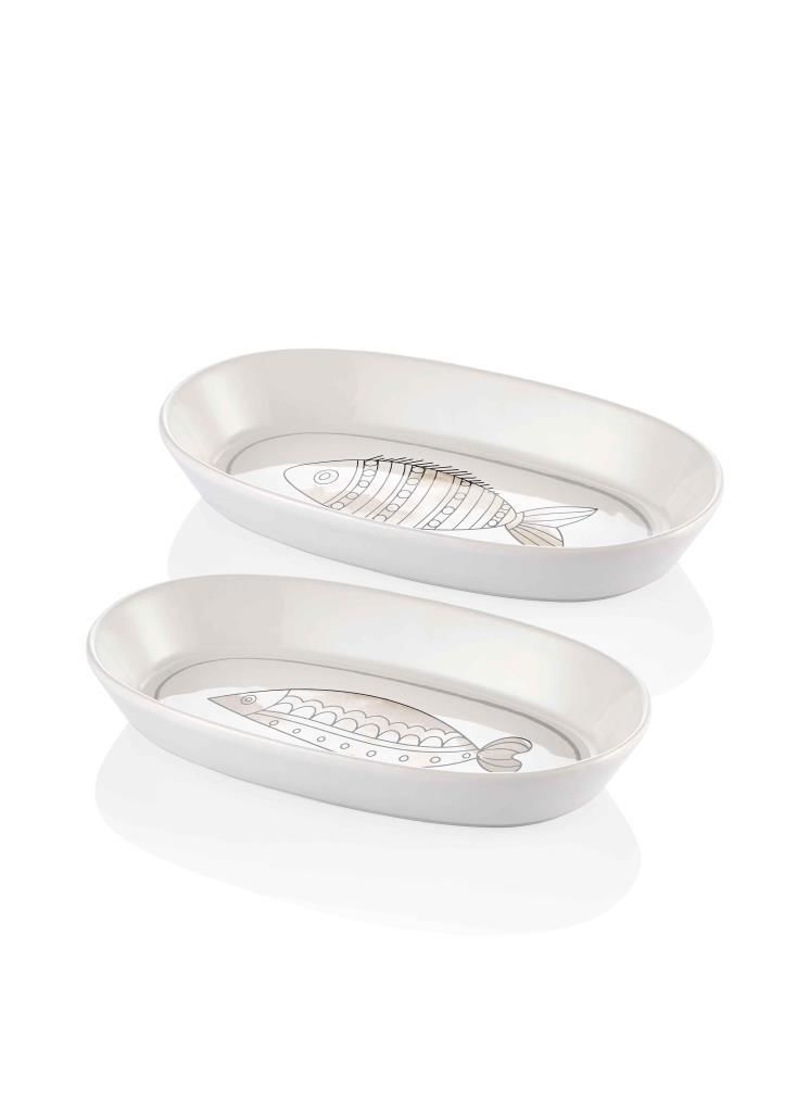 WISH KREM OVAL 2'Lİ SERVİS TABAK 26CM
