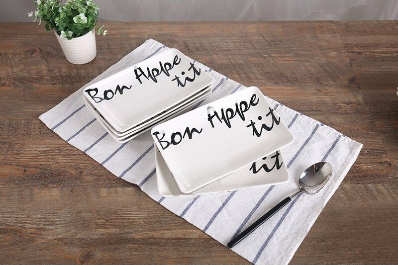 POPART BON APPETIT DİKDÖRTGEN KAYIK TABAK