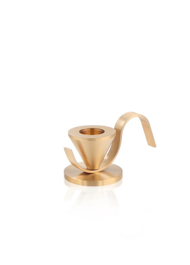 BRASS PİRİNÇ KONİK MUMLUK 4CM
