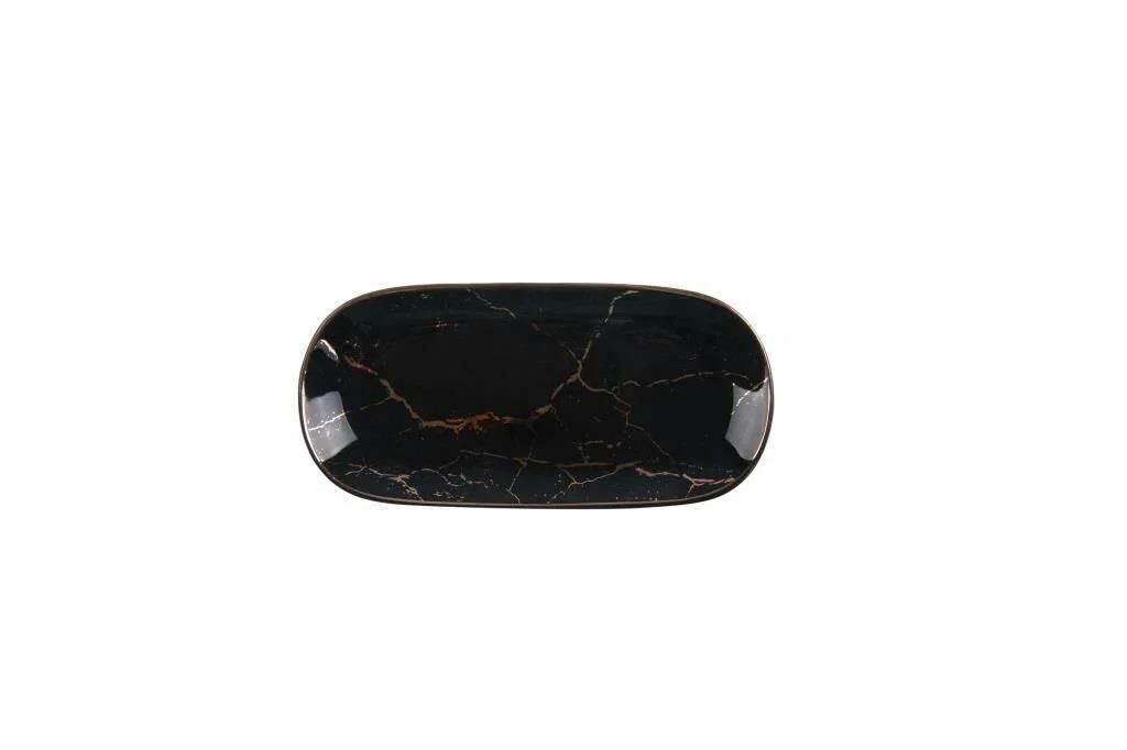 AROW LENA MERMER DESEN SİYAH KAYIK TABAK 17x8cm