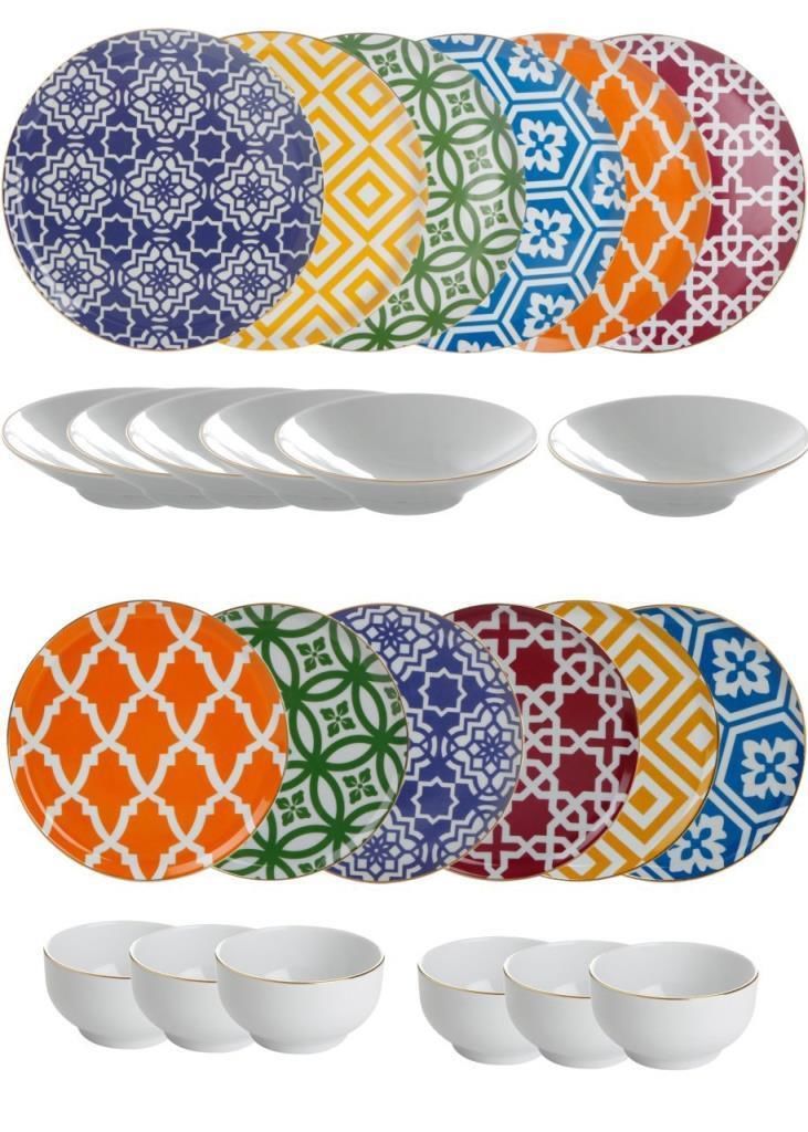 MOROCCO 6 KİŞİLİK 24 PARÇA YEMEK TAKIMI