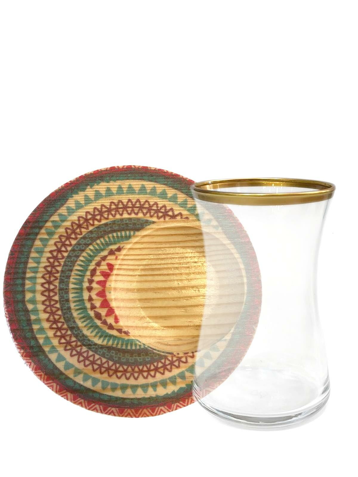 ETNİK DESEN YUVARLAK 2 KİŞİLİK ÇAY SETİ
