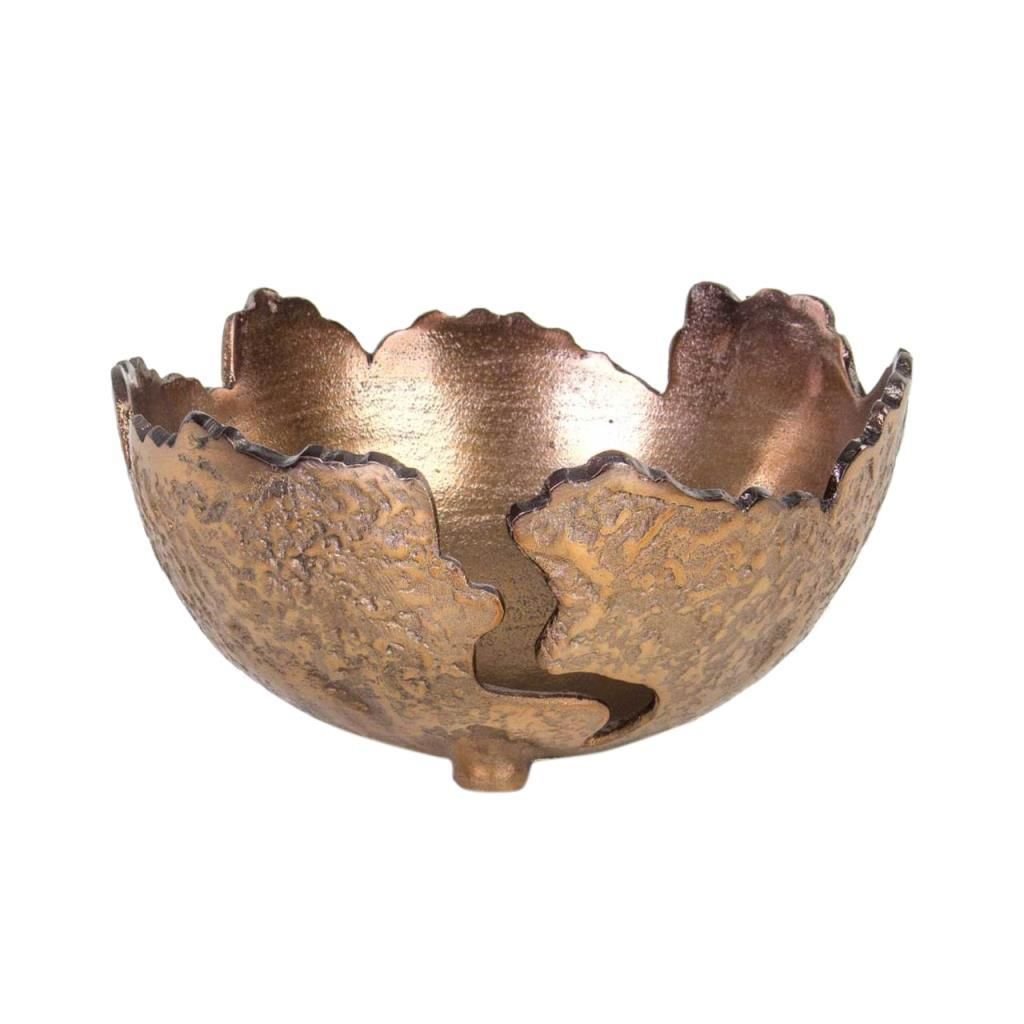 KAHVE BAKIR DEKORATİF KASE/VAZO 21CM