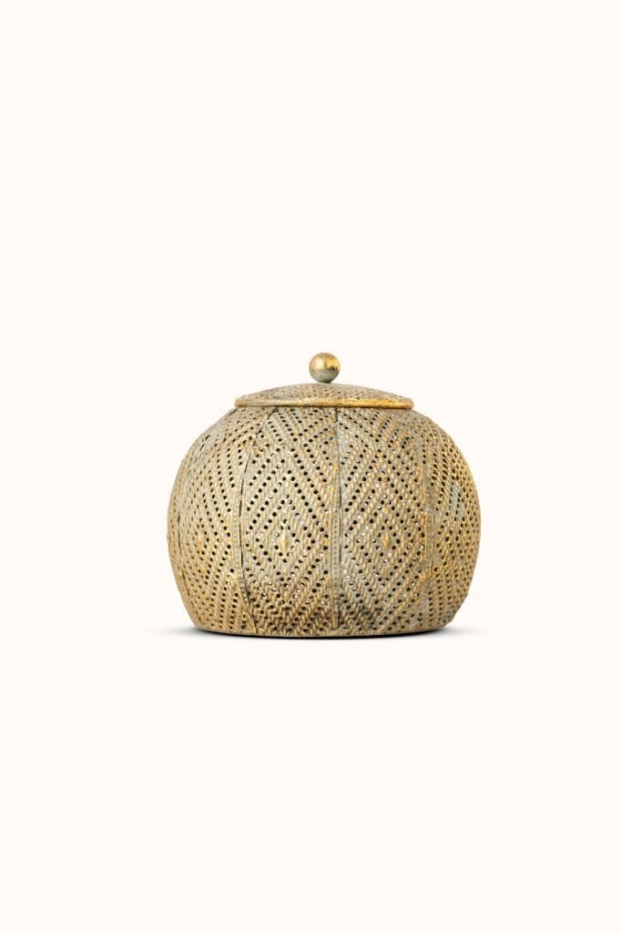TELKARİ ESKİTME KAPAKLI DEKOR 13CM