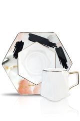 GEOMETRİK DESEN4 TEKLİ TÜRK KAHVESİ FİNCANI