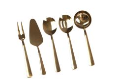 NAPOLİ GOLD 5 PARÇA SERVİS SETİ