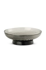 SİYAH CAM DEKORATİF TABAK/KASE 30X9CM