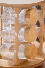 CALIX BAMBU DÖNER MEKANİZMALI 12'Lİ BAHARATLIK