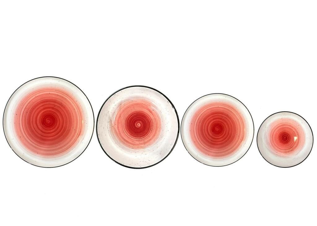 MİNT SERİSİ KIRMIZI 6 KİŞİLİK 24 PARÇA YEMEK TAKIMI