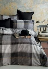DUNLOE BLACK DİJİTAL BASKI PAMUK SATEN ÇİFT KİŞİLİK NEVRESİM TAKIMI